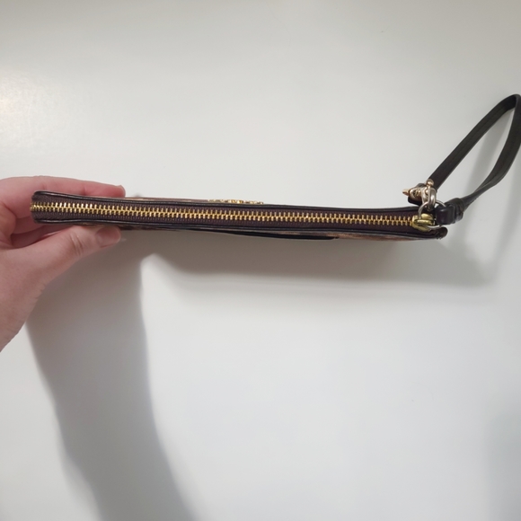 Coach Wristlet Brown Leopard Print Wallet Organizer - Picture 4 of 11